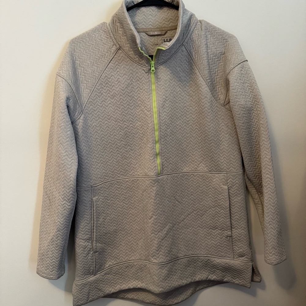 L.L. Bean Gray Quarter-Zip Sweater